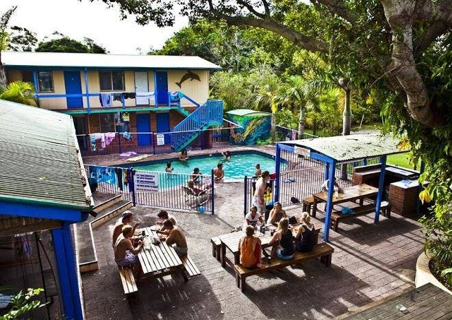 Backpackers inn on the beach