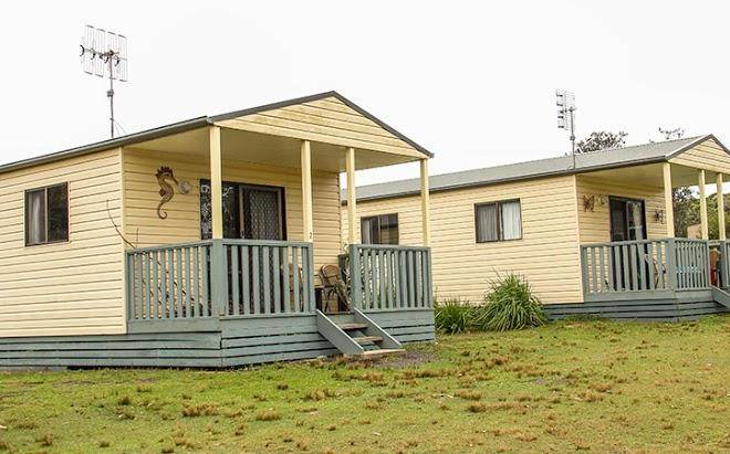 Pretty beach cabins