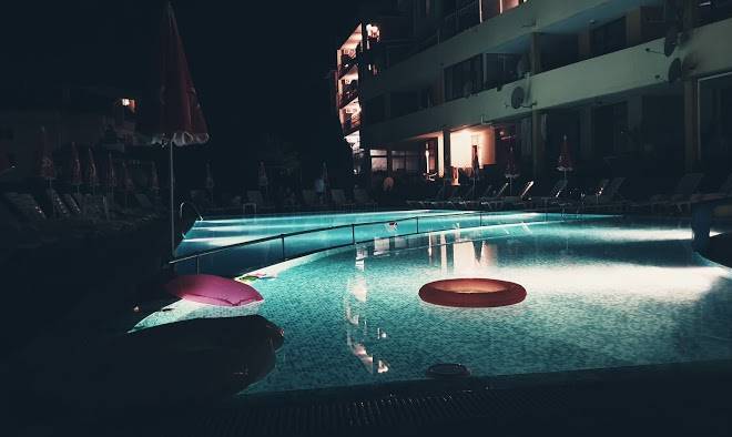 Blue summer hotel