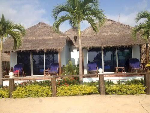 White beach bungalows