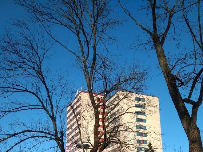 Torn dormitory