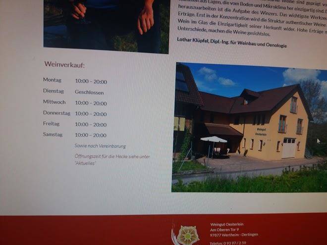 Oesterlein weingut inh klupfel