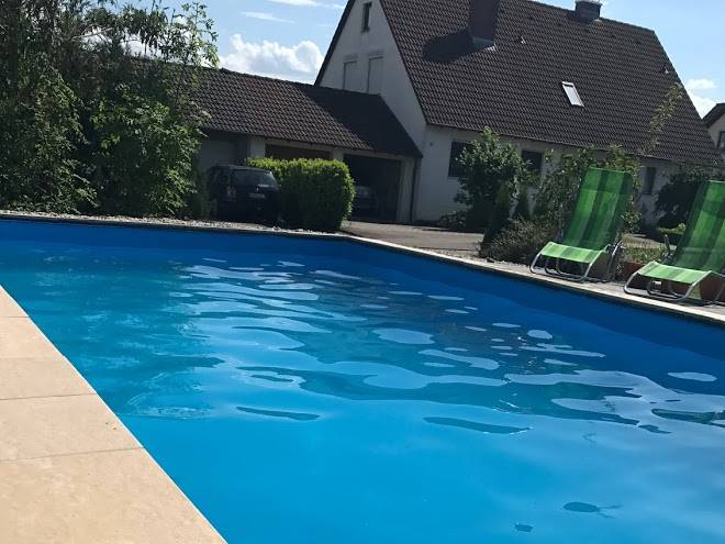 Moderne fewo mit pool am brombachsee wellnessoase