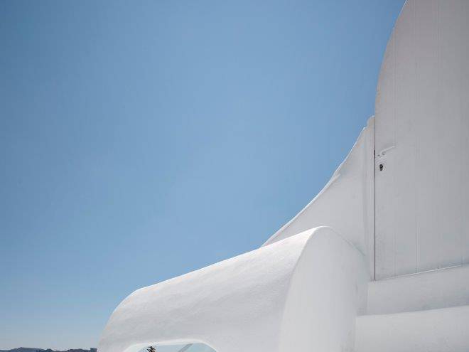 Oia white cave santorini