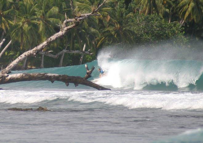 Mentawai surfing barrels