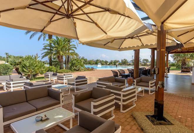 Hotel garden beach