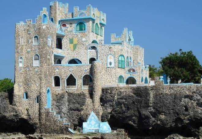 Blue cave castle
