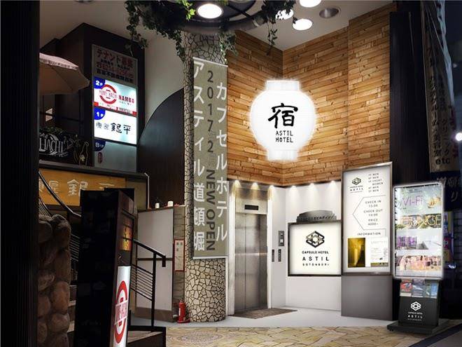 Capsule hotel astil dotonbori