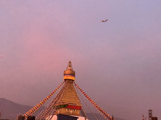 Hotel pema and stupa view restaurant