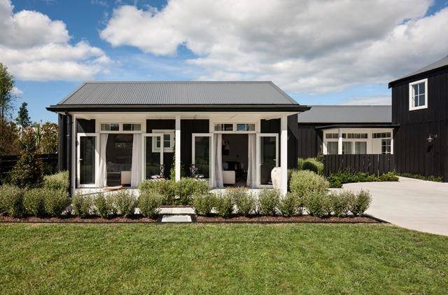 Black and white barn