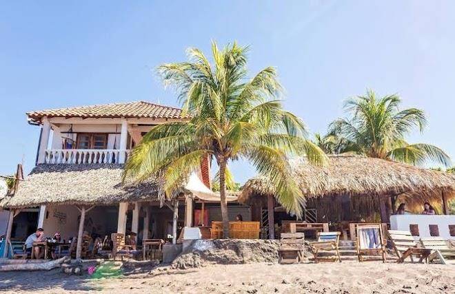 Simple beach lodge