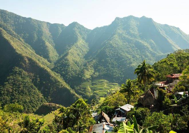 Banaue greenfields and restaurant