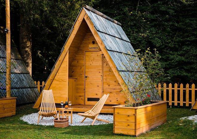 Glamping forest edge