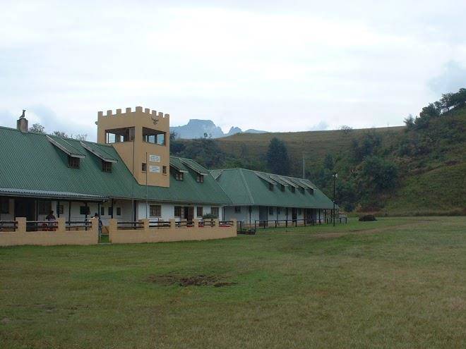 Mountain base backpackers