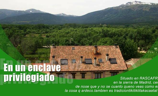 Alojamiento rural rascafria los espinares
