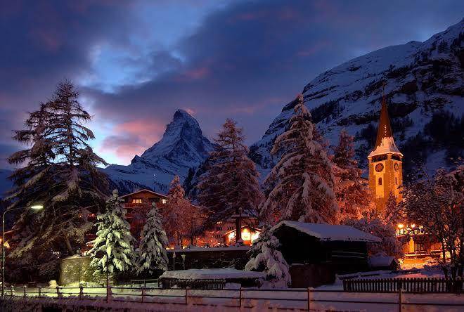 Swiss alpine hotel allalin
