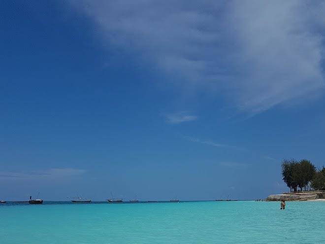 White bungalow & restaurant beach