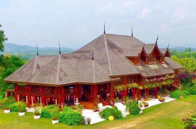 Thai teak palace
