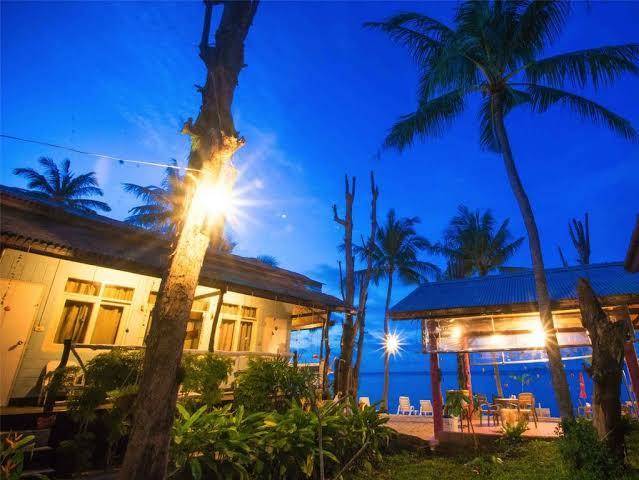 By beach resort