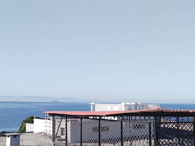 Tiny turquoise hotel