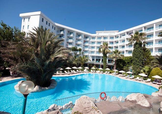 Tropical beach hotel