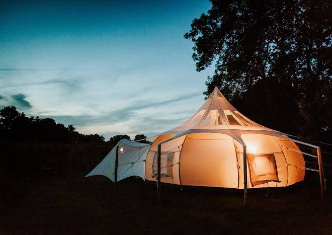 Moat island glamping norfolk