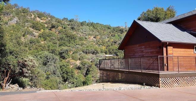 Waterfall lodge near yosemite