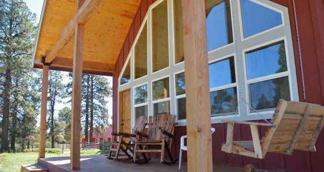 Red cabin lodge