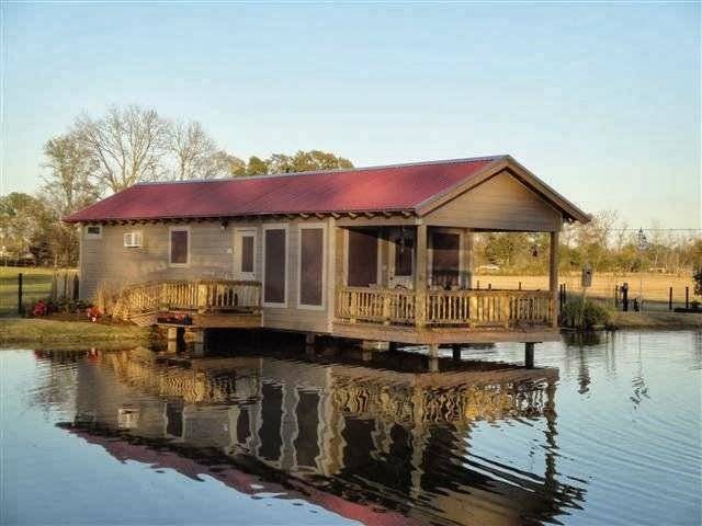 Cajun pondside cabin