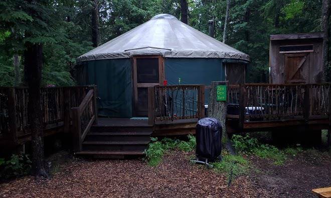 Maine forest yurts