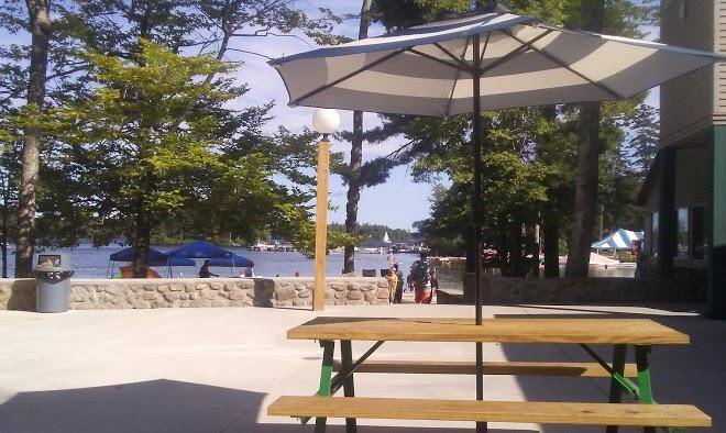 Beach pavillion & lakeview