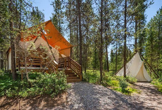 Under canvas glacier