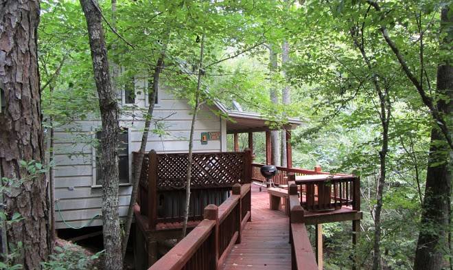 Mountain stream vacation cabins