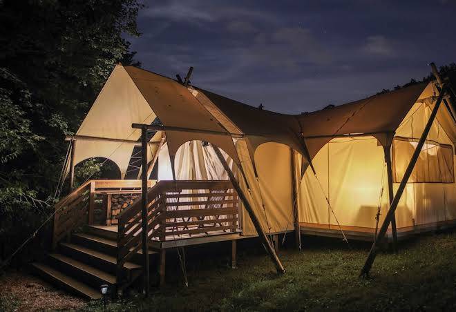 Under canvas smoky mountains
