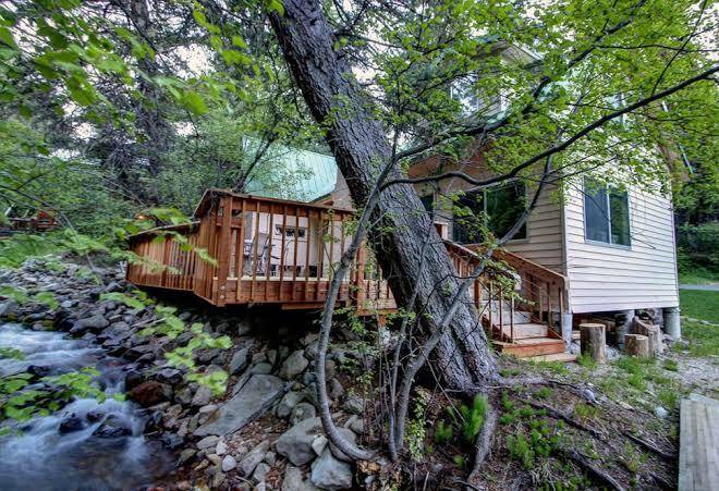 Mountain cabins utah log cabin on the stream