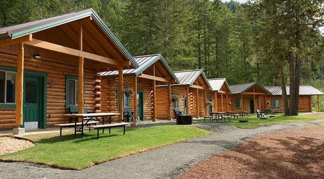 Log cabin resort