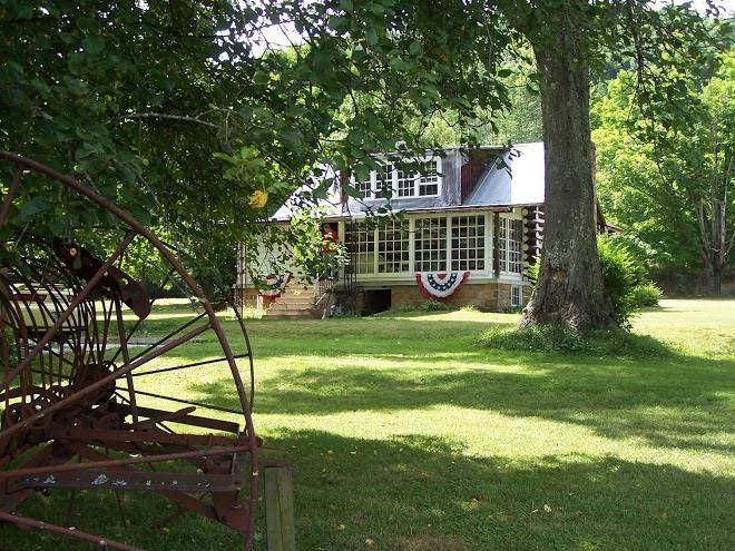 Rustic log cabin