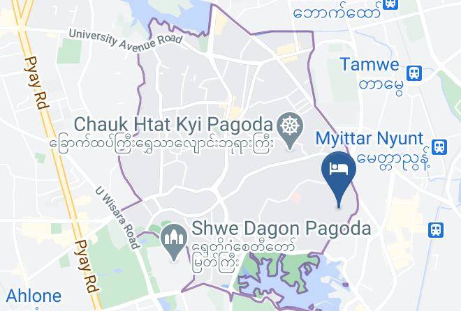 Yangon West - 100moon Inn Maps