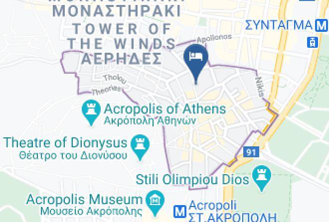 Central Athens - 101 Adrianou Luxury Urban Stay Maps