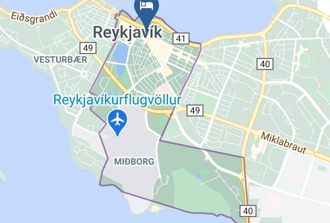 Reykjavik - 101 Hotel Maps