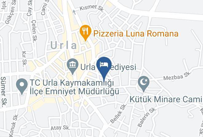Urla - 1870'S Tas Konak Hotel & Sanat Sokagi Maps