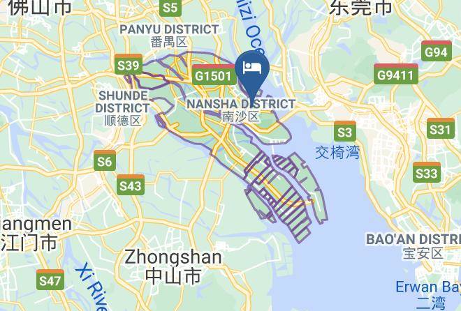 Guangzhou - 7days Inn Guangzhou Nan Sha Jin Zhou Plaza Maps