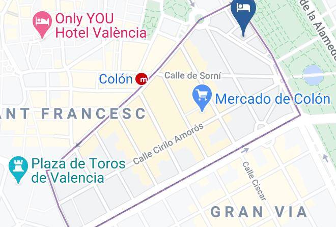 Valencia - 7moons B&b Maps