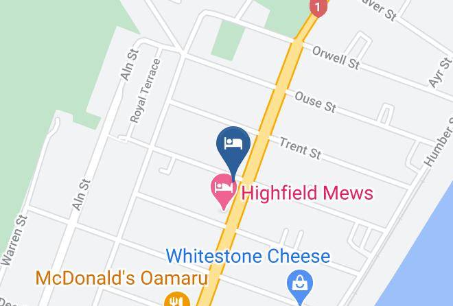 Waitaki Otago - Aaa Thames Court Motel Maps