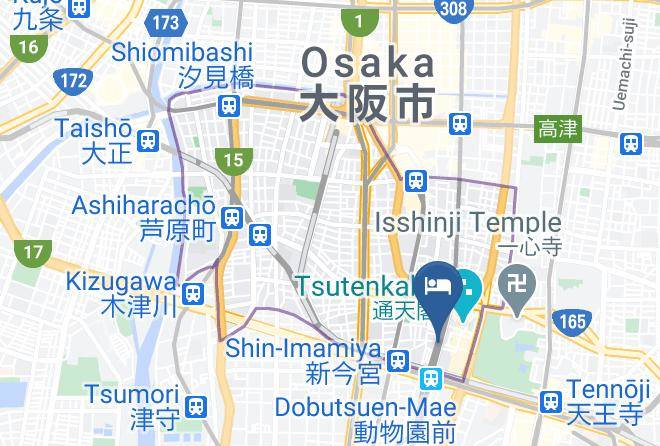 Osaka City Naniwa Ward - Hotel Aaron West Maps