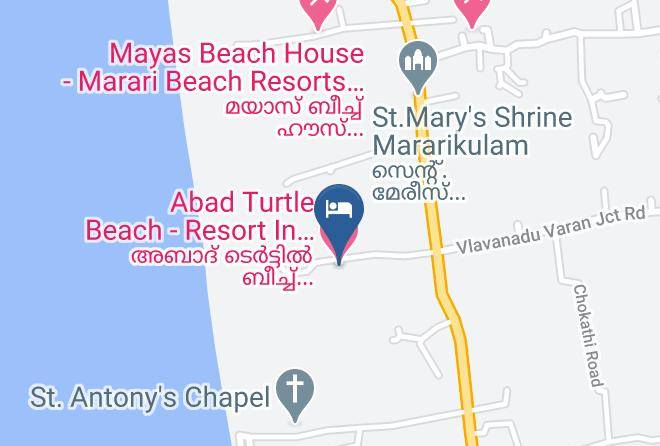 Ambalapulai - Abad Turtle Beach Resort In Mararikulam Alleppey Maps