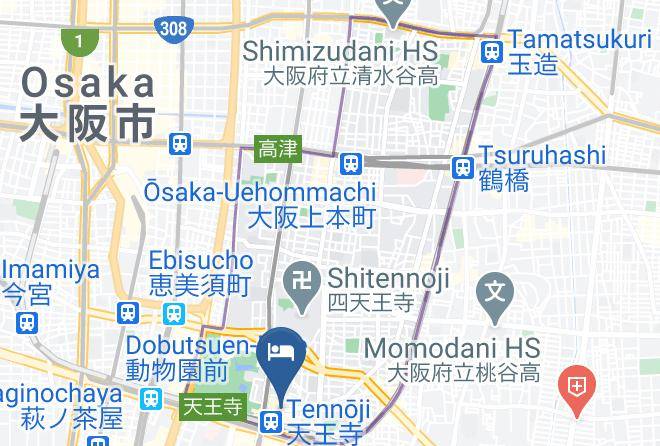 Osaka City Tennoji Ward - Ave Tennoji Hotel Maps