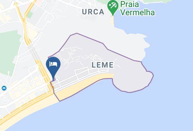 Rio De Janeiro Leme - Acapulco Copacabana Hotel Maps