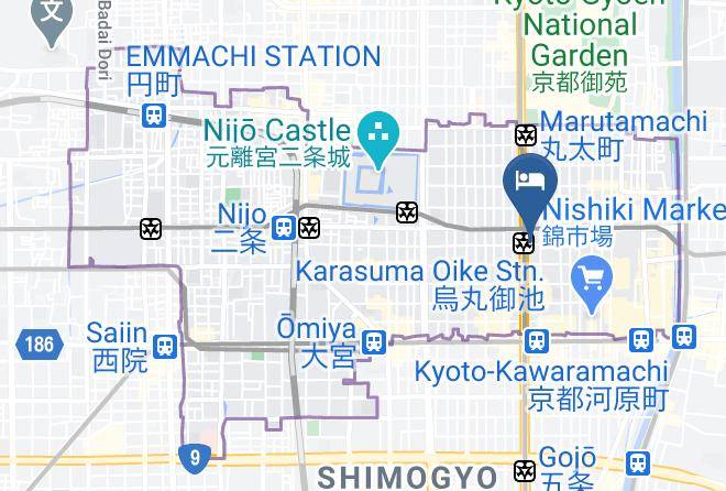 Kyoto City Nakagyo Ward - Ace Hotel Kyoto Maps