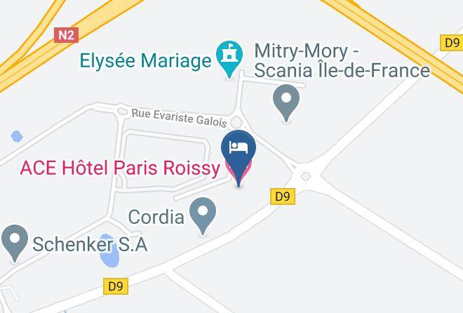Ace Hotel Paris Roissy Map